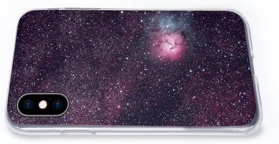 Coque iPhone X - Univers - Étoiles - Rose - Siliconen