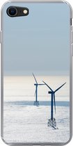 Geschikt voor iPhone 7 hoesje - Noordzee - Windmolen - Zon - Siliconen Telefoonhoesje