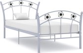 Bedframe met voetbaldesign metaal grijs 90x200 cm