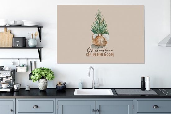 Peinture sur toile Noël - Proverbes - Chants de Noël - 120x80 cm - Décoration murale d'intérieur de Noël - Décoration de Noël Salon - Décoration de Noël à la maison