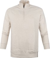 Profuomo - Sweater Half Zip Beige - XL - Slim-fit