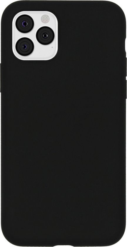 Accezz Hoesje - Geschikt voor iPhone 11 Pro - Liquid Silicone Backcover - Zwart