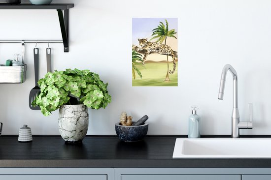 Stickers muraux - Panthère - Safari - Aquarelle - 20x30 cm - Film Adhésif