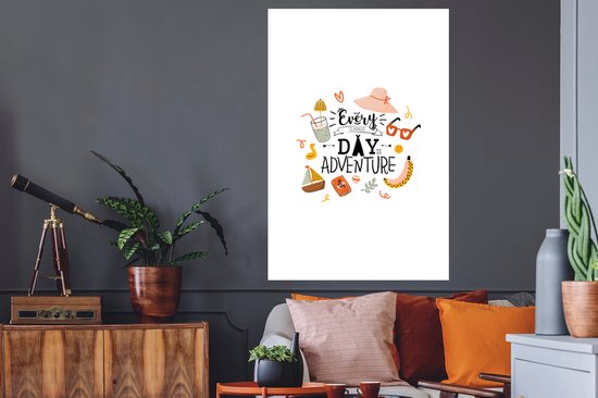 Stickers muraux - Feuille autocollante - Été - Bateau - Cocktail - 80x120 cm - Film adhésif - Stickers muraux chambre d'enfant - Papier peint autocollant - Papier peint autocollant - Feuille autocollante