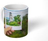 Mok - Polaroid van een tempel in Tikal - 350 ML - Beker