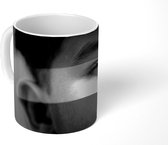 Mok - Vlag van Hongarije - zwart wit - 350 ML - Beker