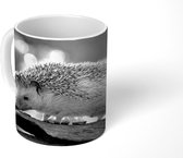 Mok - Egel is aan het eten - zwart wit - 350 ML - Beker