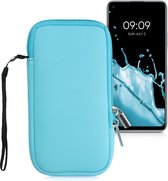 kwmobile Tasje voor smartphones XL - 6,7/6,8" - Insteekhoesje van neopreen in lichtblauw - Maat: 17,2 x 8,4 cm