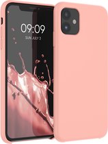 kwmobile telefoonhoesje voor Apple iPhone 11 - Hoesje met siliconen coating - Smartphone case in roze grapefruit