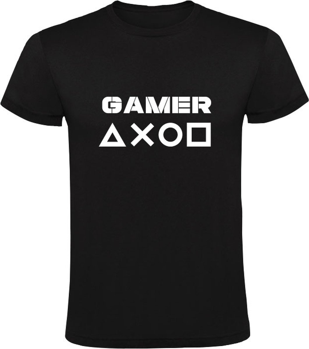 Gamer | Kinder T-shirt 140 | Zwart | Joystick | Controller | Game Console | Computerspel | Game Computer | Videogame | Videospel