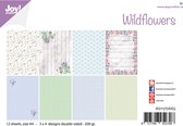 Joie! Set de papier Crafts - Design - Fleurs sauvages 6011/0665 A4 -12 feuilles - 200 gr