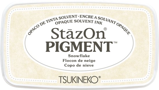 theater Tactiel gevoel alleen Stazon - Pigment Stempelkussen - Snowflake - 1 stuks - permanent inkt wit |  bol.com