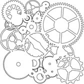 The Crafter's Workshop Stencil - 30x30cm - gears