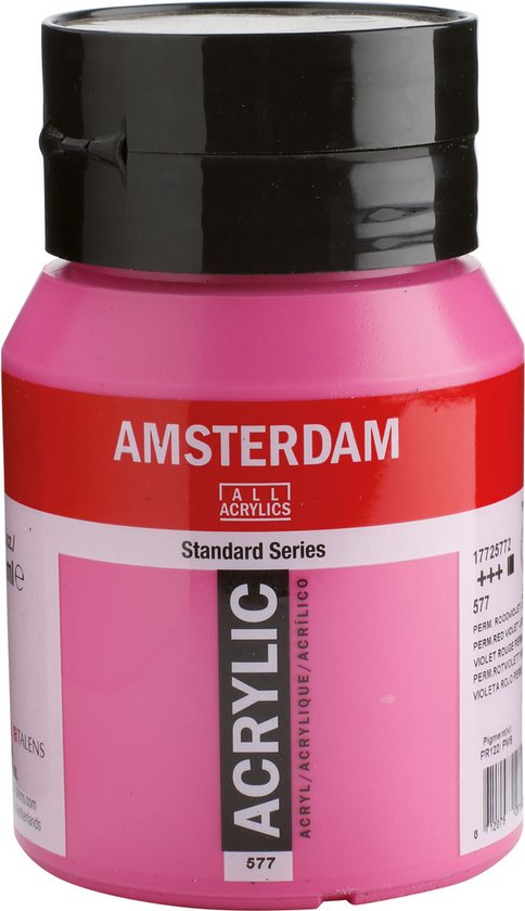 Peinture acrylique Amsterdam 500ml lumière violette rouge permanente