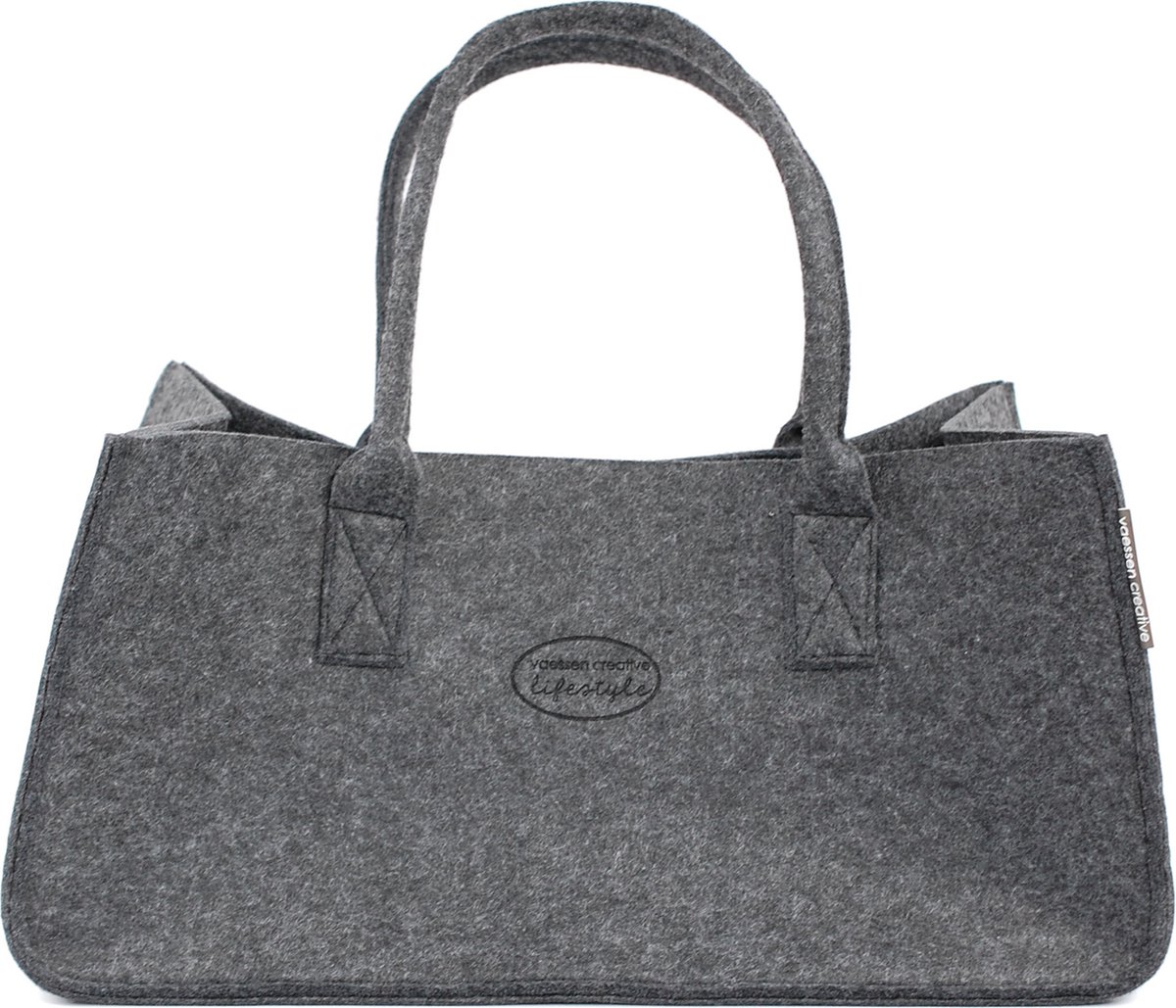 Vaessen Creative Vilt Tas Antraciet - Shopper