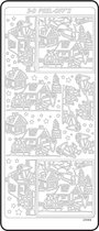 Vaessen Creative Sticker - 10x23cm - 10st - goud kerstlandschap