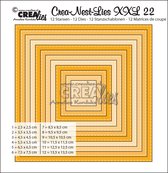 Crealies Crea-Nest-Lies XXL - snijmal - no.22 Vierkanten