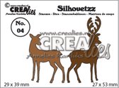 Crealies Silhouetzz snijmal - no.4 Hertjes