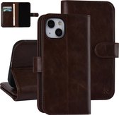 UNIQ Accessory Bruin Pu Leather Book Case Hoesje voor Apple iPhone 13 - Bescherming & Luxe Uitstraling