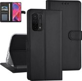 Zwart hoesje voor Oppo A74 5G & Oppo A54 5G - Book Case - Pasjeshouder - Magneetsluiting