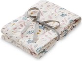 Camcam hydrofiele doek of swaddle Pressed Leaves- roze