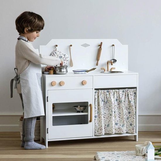 Cuisine de jeu en bois - vieux rose