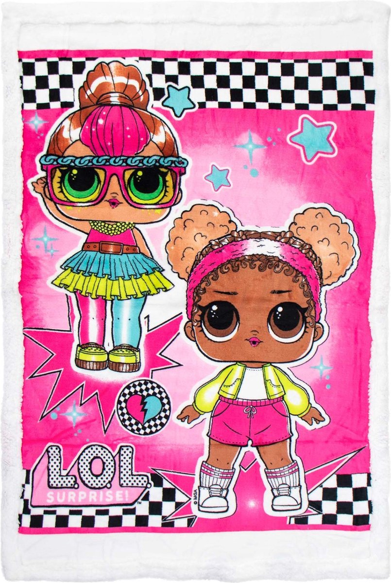 L.O.L. Surprise! LOL Surprise - Deken - 90 x 140 cm. - Coral Fleece Plaid - Heerlijk zacht! - L.O.L. Surprise! Multi Colour