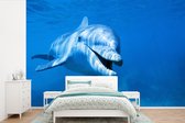 Papier peint - Papier peint photo peint Grand dauphin sous l'eau - Largeur 330 cm x hauteur 220 cm