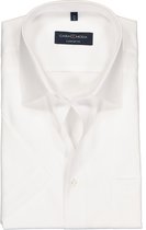 CASA MODA comfort fit overhemd - korte mouw - wit - Strijkvrij - Boordmaat: 49
