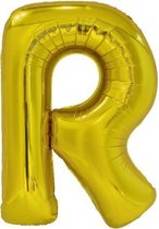 letterballon R folie 86 cm goud