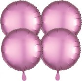 folieballonnen 43 cm roze 4 stuks