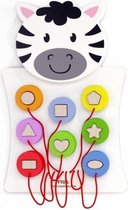 wandspeelbord zebra 36 x 55 cm wit