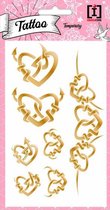 plaktattoos junior 19 x 10 cm papier goud 7-delig