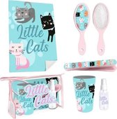 toilettas gevuld Little Cats blauw 6-delig