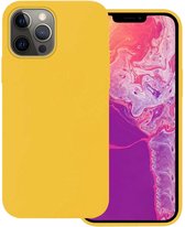 iPhone 13 Pro Max Hoesje Silicone Case - iPhone 13 Pro Max Case Geel Siliconen Hoes - iPhone 13 Pro Max Hoes Cover - Geel