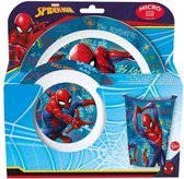 lunchset Spider-Man jongens blauw/rood/wit 3-delig