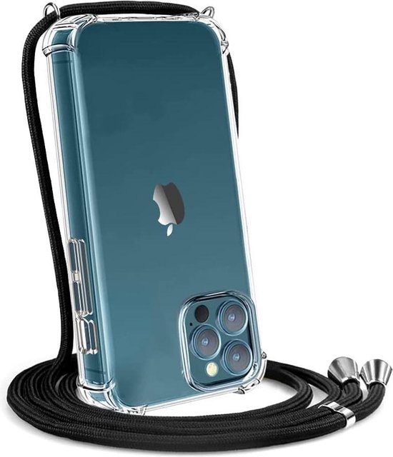 Etui iPhone 13 Pro Max en silicone transparent avec cordon - Etui iPhone 13  Pro Max... | bol.com