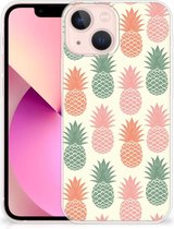 Siliconen Hoesje geschikt voor iPhone 13 mini GSM Hoesje Ananas