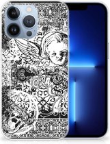 Telefoon Hoesje Geschikt voor iPhone 13 Pro Silicone Back Case Skulls Angel