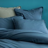 Matt & Rose Dekbedovertrek Blauw - Hotelmaat - 260 x 240 + 2x 50 x 70 cm - Gewassen katoen