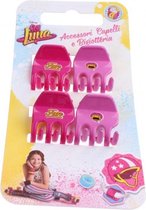 haarclipjes Soy Luna 4 stuks roze/lila