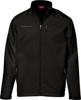 Masita | Softshell Jack Fleece Kraag - Mesh Binnenvoering Unisex - zwart/antraciet - 164