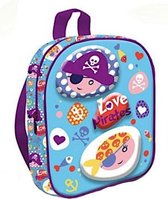 schooltas Pirates 24 cm polyester lichtblauw