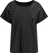 TAIFUN Dames T-shirt van biologisch katoen met studs