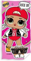 strandlaken Rock On junior 70 x 140 cm katoen rood