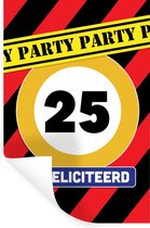 Muurstickers - Sticker Folie - Verjaardag - 25 Jaar - Feest - 40x60 cm - Plakfolie - Muurstickers Kinderkamer - Zelfklevend Behang - Zelfklevend behangpapier - Stickerfolie