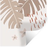 Stickers muraux - Eté - Etoile - Feuille - 100x100 cm - Film Adhésif XXL