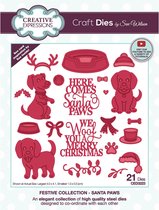 Creative Expressions Stans - Santa paws - 4.0x4.1cm - 2s
