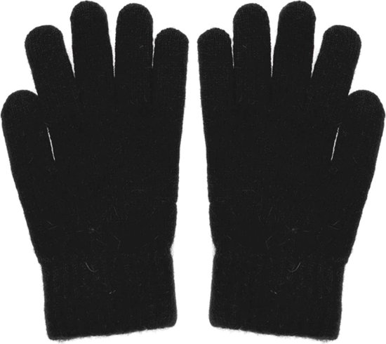 Dames handschoenen van extra zacht wol - zwart