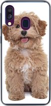 Geschikt voor Samsung Galaxy A40 hoesje - Hond - Huisdieren - Vacht - Siliconen Telefoonhoesje